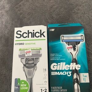 Schick Hydro Sensitive and Gillette Mach3 Razors